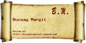 Bucsay Margit névjegykártya