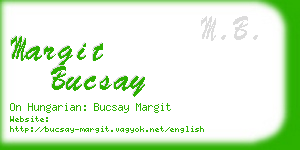 margit bucsay business card